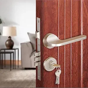 LAPO Luxury Door Locks for Main Door| Door Lock for Bedroom | Mortise Door Lock Set | Door Lock Handle Set with 3 Brass Key for Home | Office | Hotel (Matt Finish) Ro-127