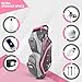 JAD Lightweight Womens Golf Bag, Golf Cart Bag with Dual Handles for Women/Ladies, 14-Way Full-Length Top Dividers, Large Putter Well, Ultra Lightweight, Large Pockets for Accessories (Pink/Grey)