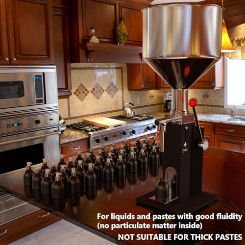 SUSEMSE Abfüllmaschine manuell mit Skala 5 bis 50ml, paste Flüssigkeitsabfüllmaschine flaschenfüller Flaschenabfüllmaschine für Kosmetikcreme Lipgloss A03 Schwarz