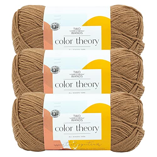 Image of Lion Brand Yarn, Color Theory Worsted Weight Yarn for Knitting and Crochet, Nutmeg, 3 Pack, Acrylic Fiber with Modern Color Palette, Perfect for Sweaters, Hats and Cozy Blankets