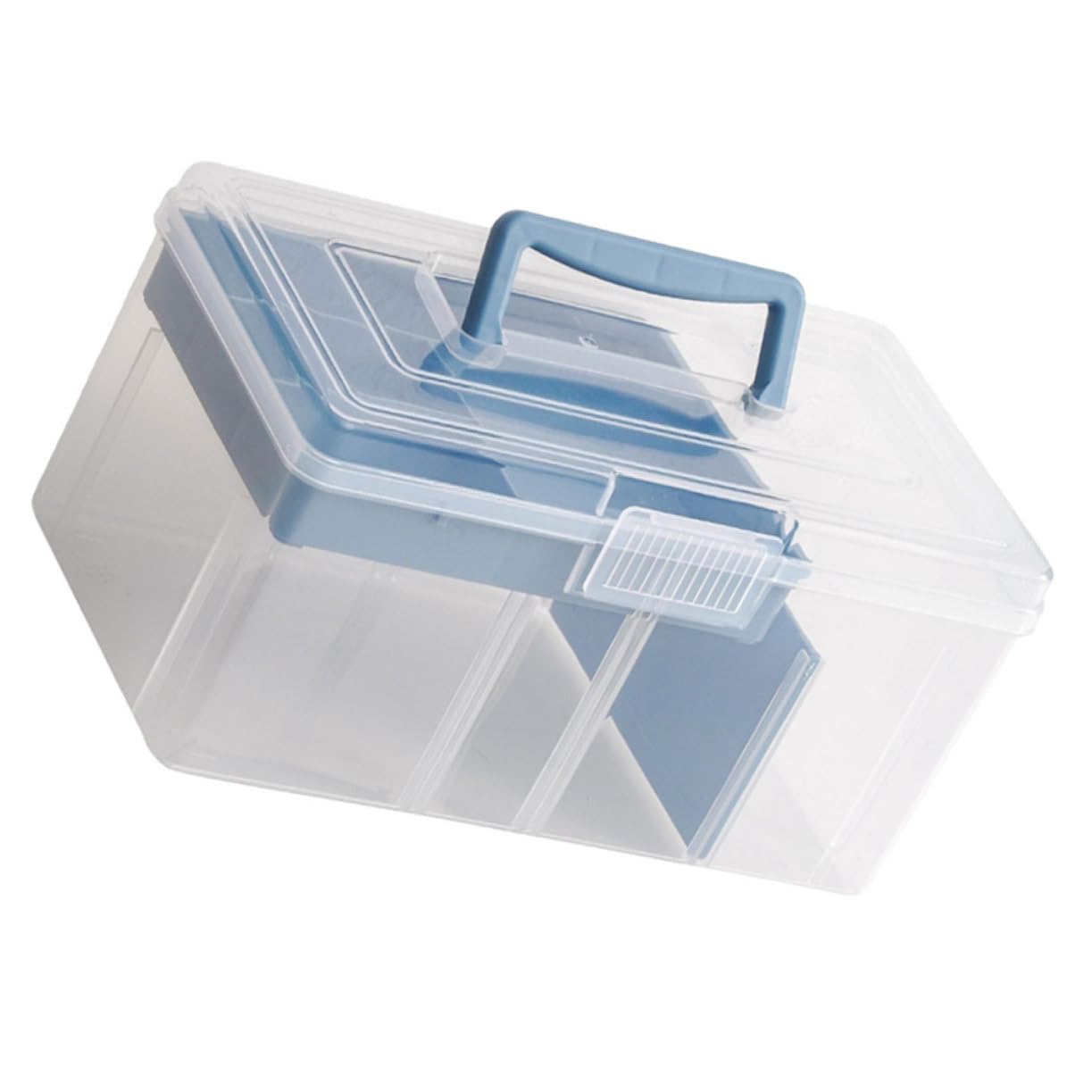 Boîte rangement transparente compartimentée petite taille couture et loisirs
