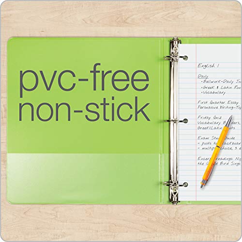 Cardinal 3 Ring Binders, Round Rings, Holds 350 Sheets, Clearvue Presentation View, Non-Stick, Assorted Colors (79550), 1.5 Inch (Pack Of 4) #TOP3