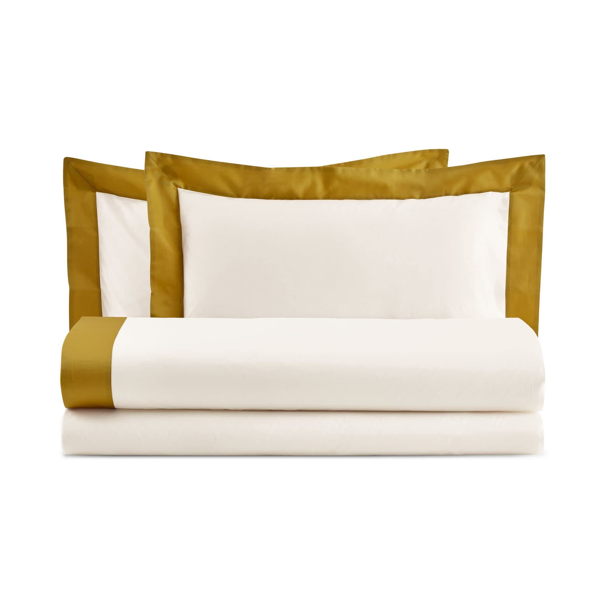 Lisola Double Bed Sheet Set, Cotton and Satin - Image 4