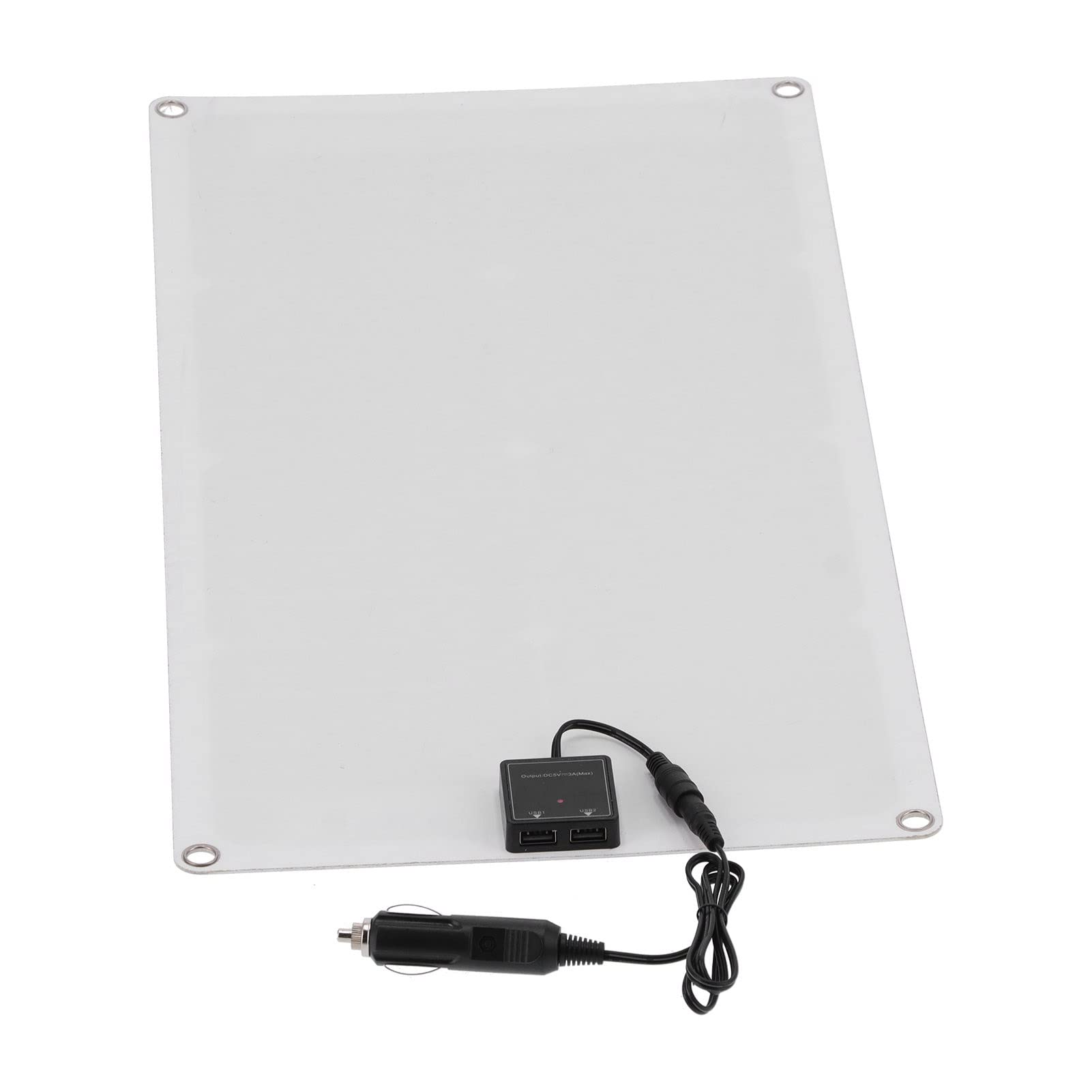 FTVOGUE Kit Pannello Solare da 25W in Silicio Monocristallino con | per Ricarica Batteria , Doppie Porte USB, Uscita 18 V CC, 12 V/24 V Automatico