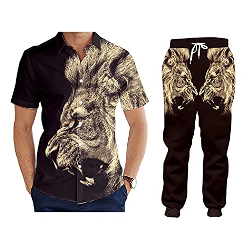 Sweat à capuche lion homme grande taille XXXXXL pour silhouette libre et forte