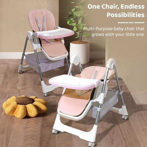 Image of StarAndDaisy Galaxy Star High Chair for Baby 6 Months to 5 Years / 6 in 1 Feeding Chair with 7 Level Height Adjustment / 3 Mode Seat Adjustment /Baby High Chair with One Click Fold