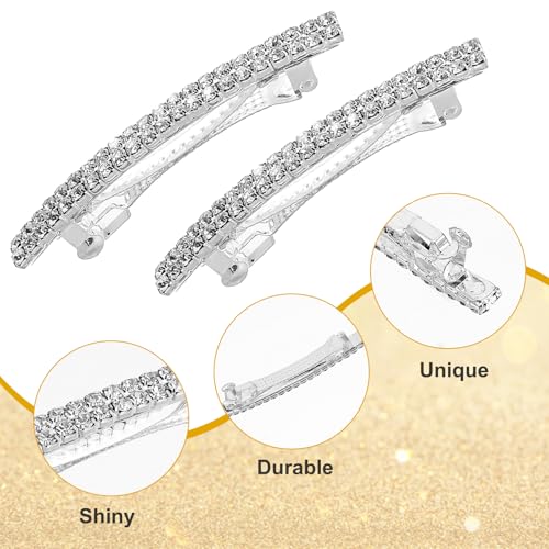 Pinzas para cabello con cristales brillantes 4 piezas miniatura 3