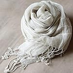 Jeelow Lightweight Summer Scarf Light Shawl Wrap Linen Feel Scarves For Men And Women - Image 5