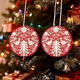 Christmas Goat Scream Ornament - Screaming Goat Prank Ornament, Funny Gag Gift for Holiday Decor, Perfect for Christmas Tree & White Elephant Party Scream Decorations (2pcs-D)