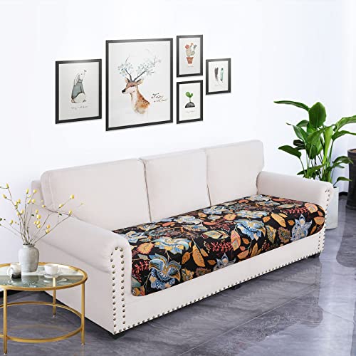 Hyha Printed Sofa Couch Cushion Covers Replacement Couch Seat Covers Stretch Sofa Seat Cover Furniture Protector Sofa Slipcover Soft Flexibility With Elastic Bottom (Large,Floral) #TOP4