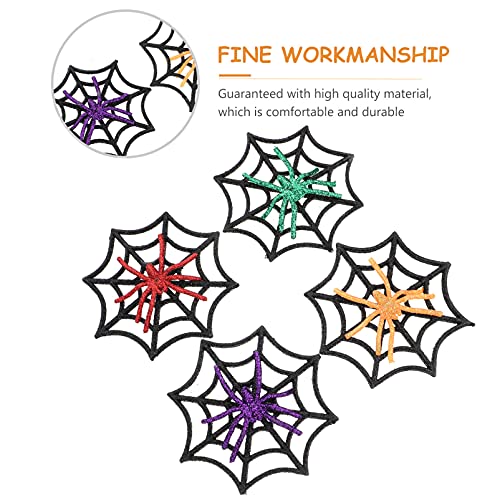 Lurrose 8Pcs Halloween Hair Clips Glitter Spider Web Hair Barrettes Gothic Punk Rock Hairpins Novelty Hair Accessory For Women Girls Halloween Party Favors Supplies #TOP3