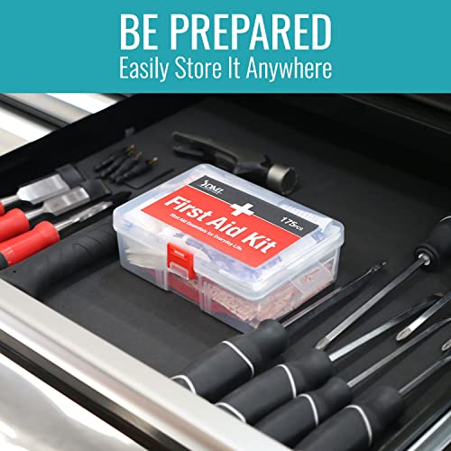 Image of DMI 175-Piece First Aid Kit for Minor Injuries, Cuts and Scrapes, All-Purpose, Portable and Convenient, Includes Bandages, Injury Treatment, Dressings, and Instruments, HSA & FSA Eligible