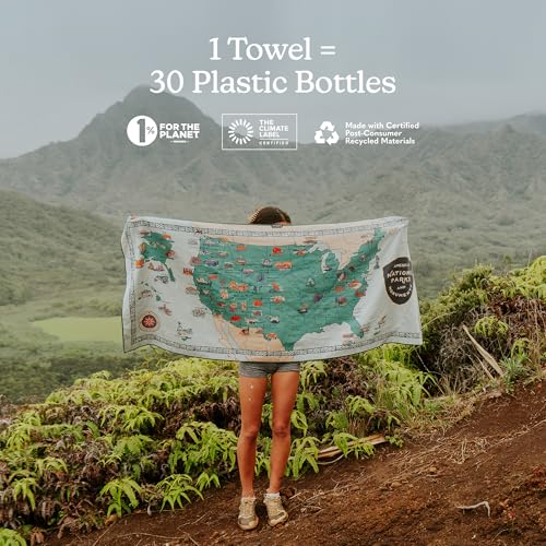 Image of Nomadix Original Towel - National Parks- Perfect for Beach, Pool, Travel, Camping, Yoga - Made with Recycled Materials - Super Absorbent - Sand Resistant