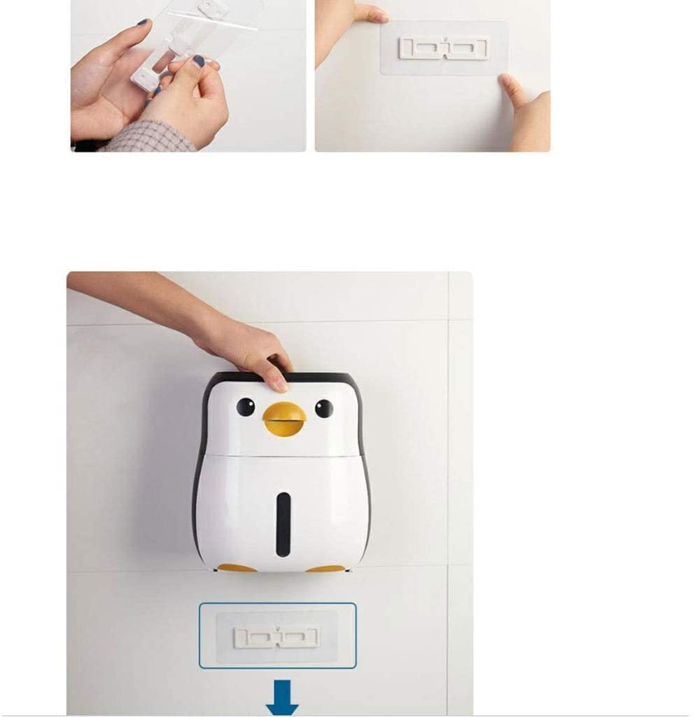 Pokrowiec na chusteczkę do twarzy, uchwyt na chusteczkę do biurowego uchwytu na papier toaletowy do montażu na ścianie uchwyt na papier toaletowy Penguin, schowek, taca na papier toaletowy, wodoodporn