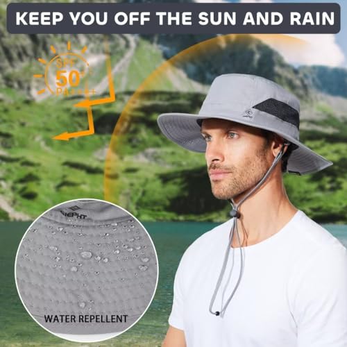 Image of Fishing Hat for Mens Sun Hat Wide Brim Bucket Hat SPF UV Protection XL XXL Large Size Big Head Hiking Beach Safari