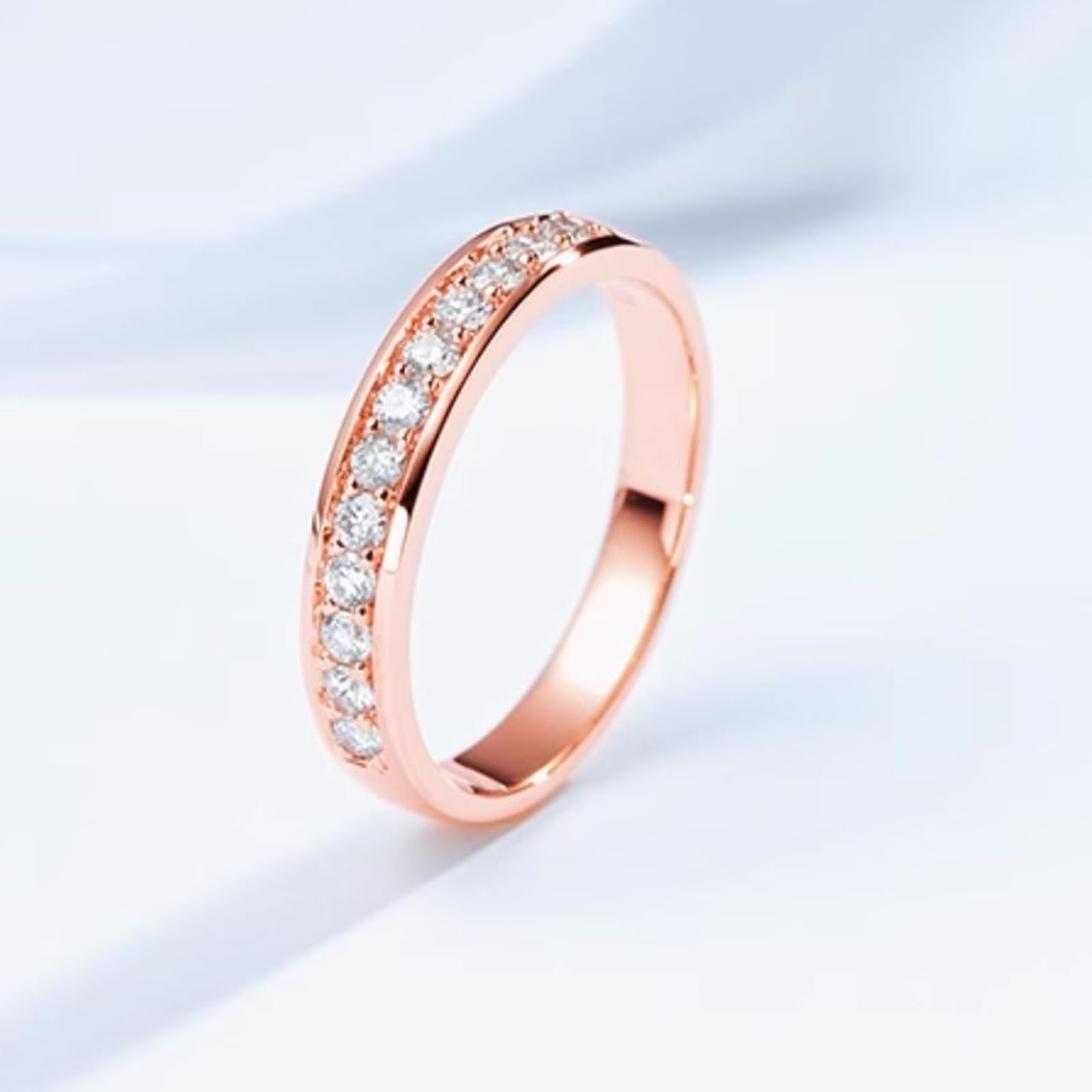 Bandring Gold mit 0,3 ct Diamant, Eheringe 750 Echtgold für Freundin Größe 47 (15.0)-65 (20.7)| PT950 und 9K 14K 18K Roségold | Trendiger Modeschmuck für Vatertag