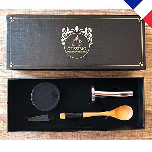 GUSSIMO Kit Complet Zero Dechet - 1 Capsule Dolce Gusto Rechargeable En Inox - Capsules Café Reutilisable - Dosette Ecologique Reutilisables Compatible Machine Cafe Dolce Gusto - Idée Cadeau Originale
