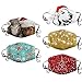 Produktbild ROVNKD 5Stück Universal Mundschutz Multifunktionstuch Weihnachten 3D Cartoon Druck Animal Print Atmungsaktive Baumwolle Stoffmaske Waschbar Mund-Nasenschutz Tiermotiv Bandana Halstuch Männer,Frauen