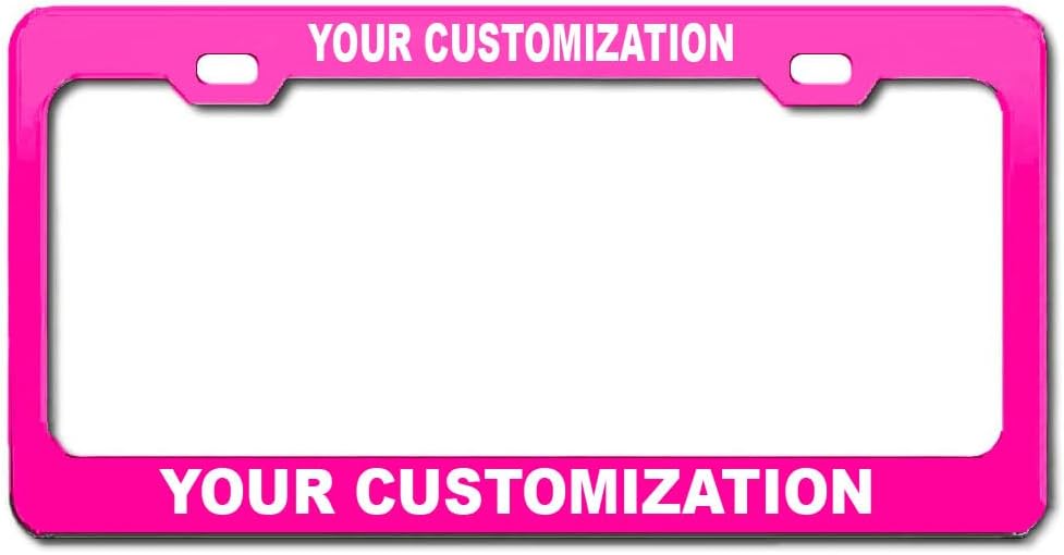Personalized Customazible Script Metal License Plate Frame Stainless Steel