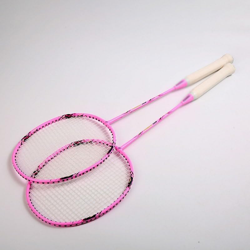 Badminton Racket Set Shockproof Handle Basic Full Carbon Fiber Adult Training