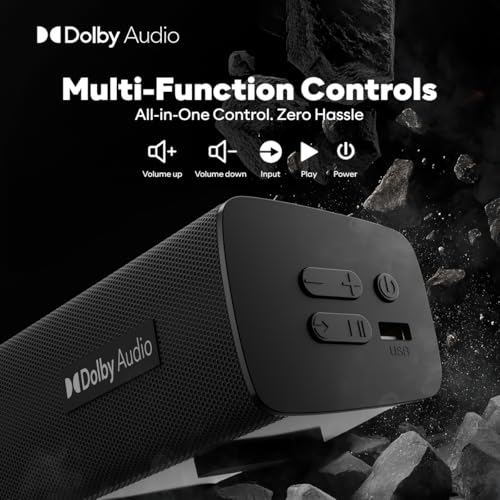 Image of GOVO GoSurround 888 | 625W,True Dolby Audio, Dual 6.5 inch Subwoofers with Dual Satellites,5.2 Surround Soundbar, HDMI ARC, Opt,AUX,USB, Bluetooth,3 Equalizer Modes,LED Display & Remote (Platinum Black)