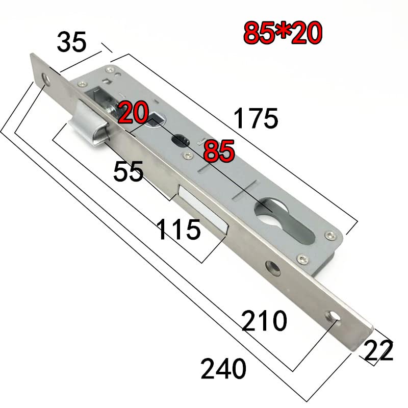 Serrure encastrée en acier inoxydable 92-30 contre la rouille des balcons - 2