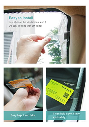 Hypersonic Car Windshield Parking Tickets Holder Transparent Auto Accessories Clip 2Pcs #TOP3