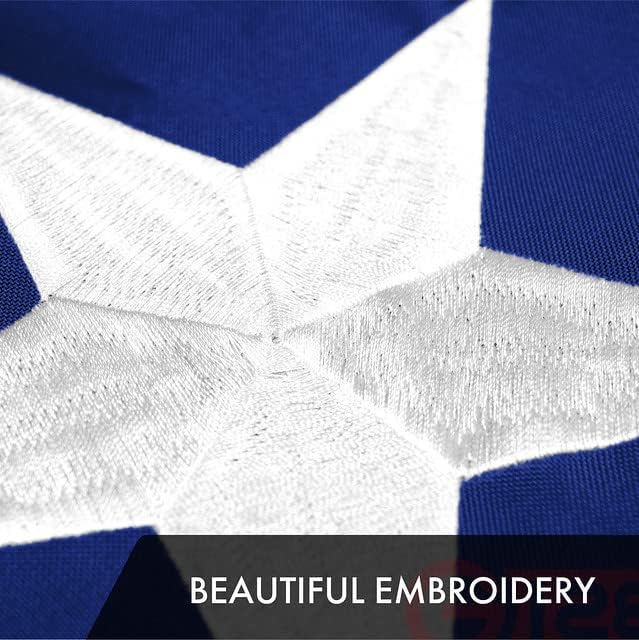 Miniatura 4 de G128 Paquete combinado bandera estadounidense de Estados Unidos, estrellas bordadas de 3 x 5 pies y bandera del estado de Carolina del Norte, 3 x 5