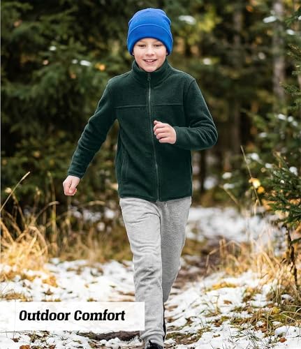 Image of Spring&Gege Youth Solid Full-Zip Polar Fleece Jacket for Children