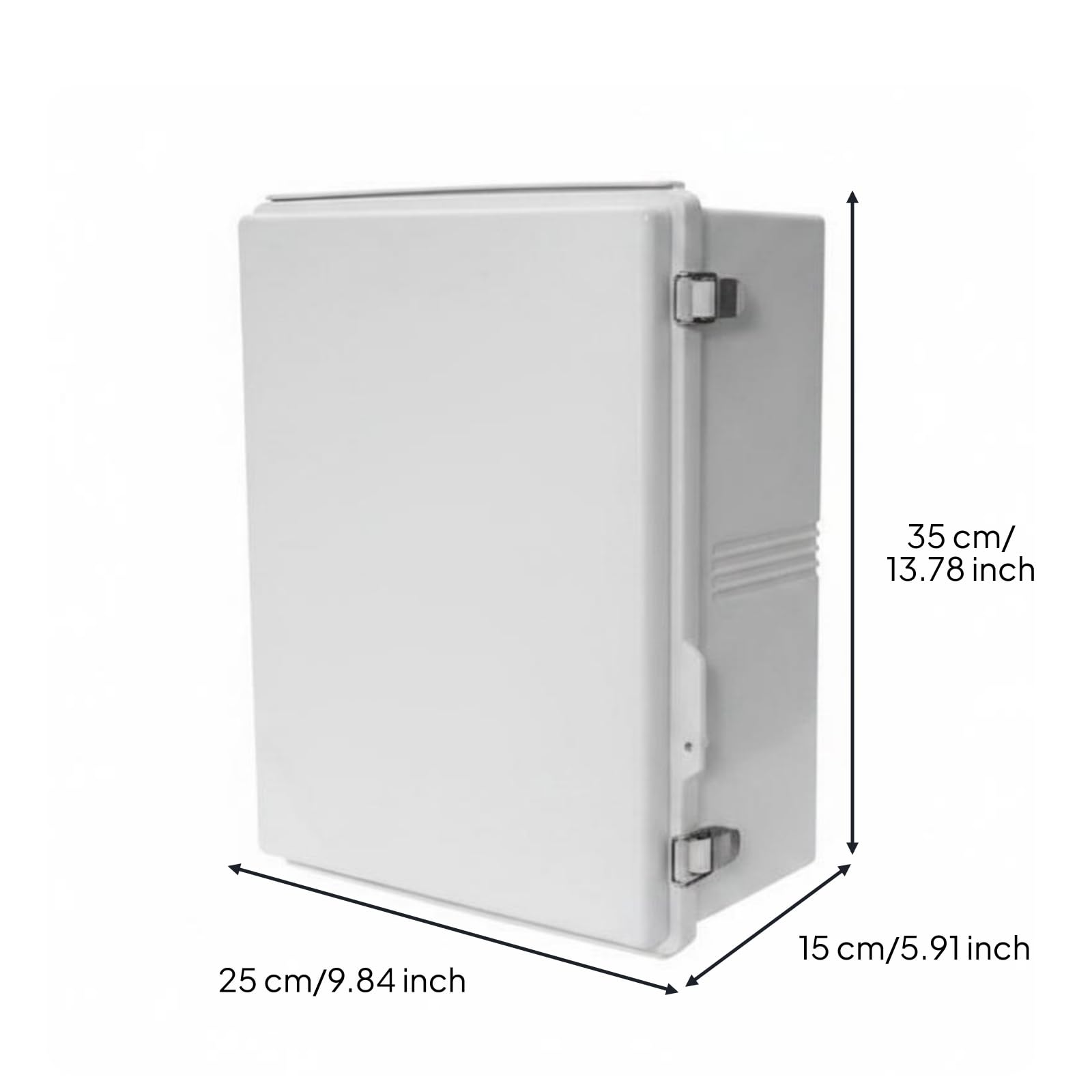 Colcolo Waterproof Enclosure Wasserdichte Abzweigdose Elektrogehäuse Verteilerdose Schaltschrank mit Klarem Deckel zur Sichtprüfung Und Fester, Grau, 350x250x150mm