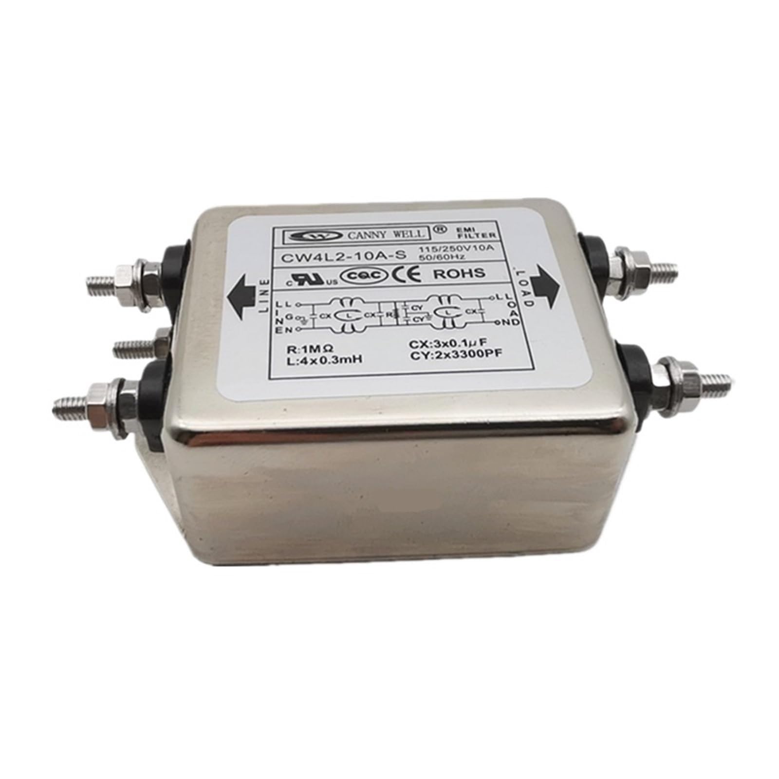Filtro monofásico CW4L2-10A-S antiinterferencias de 220V 10A para reducir ruido