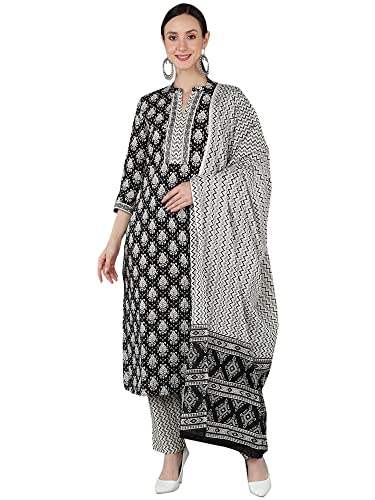 Image of Vaamsi Women's Printed Straight Kurta Pant With Dupatta Set | kurta sets for woman