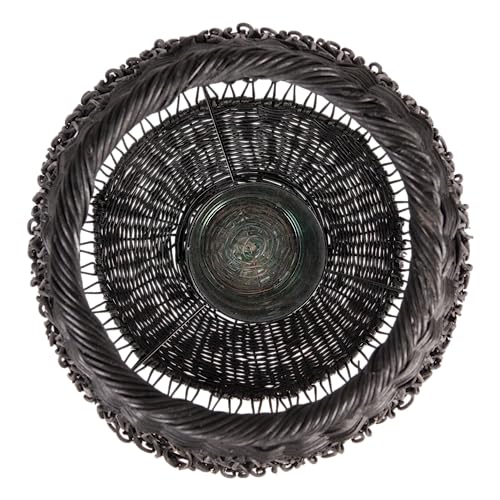 Bloomingville Black Rattan Glass Insert Lantern #TOP7