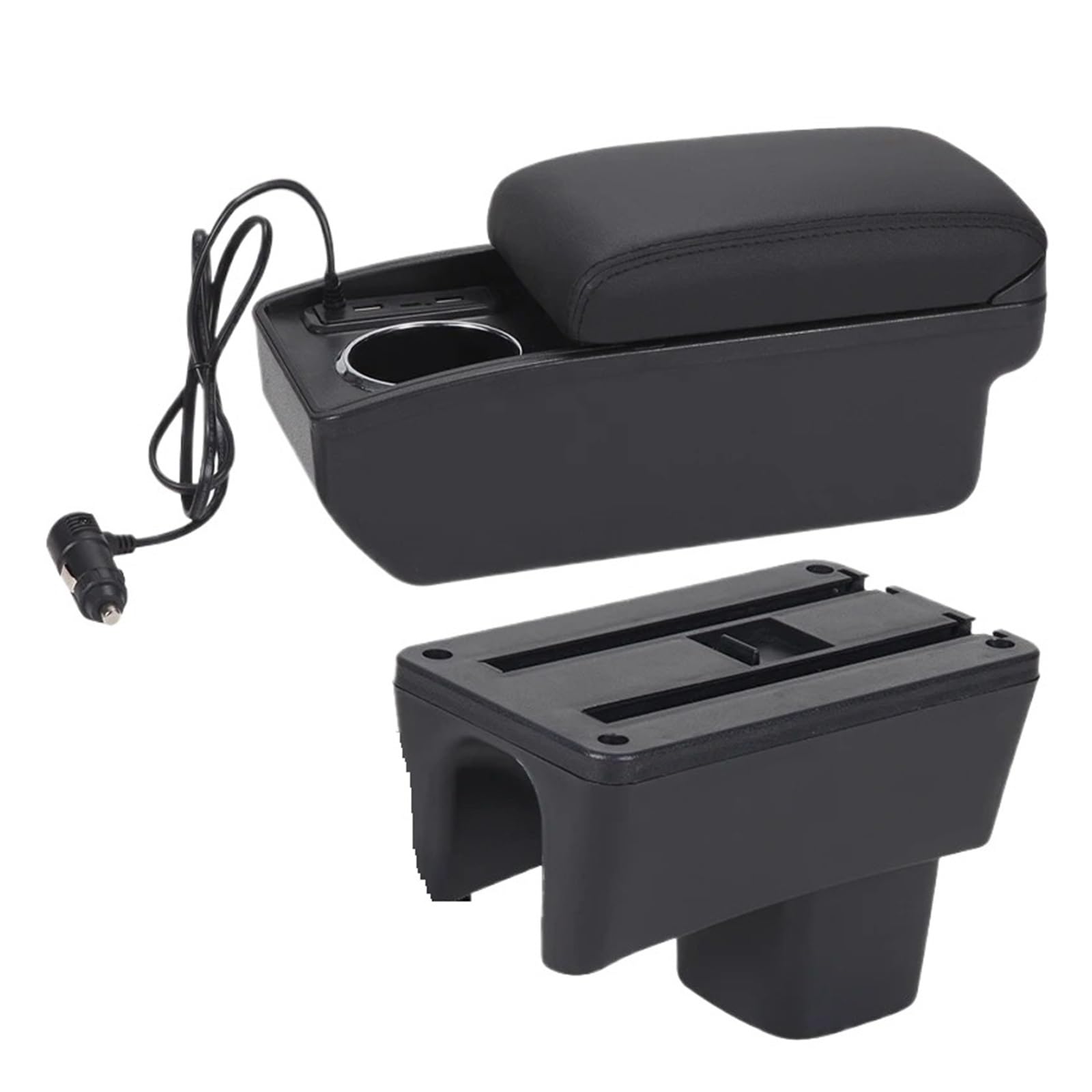 For Suzuki For Swift 2005-2024 Car Armrest Storage Box Dedicated Retrofit Interior Accessories Car Centre Console Armrest Box(A2 Fast charging)