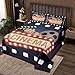 Feelyou Kids Cinema Design Bedspread Twin Size Movie Theater Decor Coverlet Set for Boys Girls Teens Bedroom Decor Movie Night Quilted Coverlet Women Men Popcorn Quilted with 1 Pillow Case