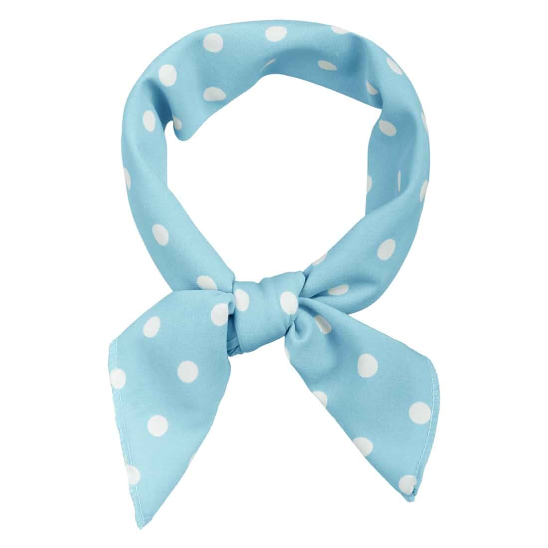 Allegra K 1950s Vintage Retro Polka Dot Square Scarf Head Neck Scarves Polyester smooth fabric, lightweight, all seasons, 50s themed party accessory, versatile wear ways