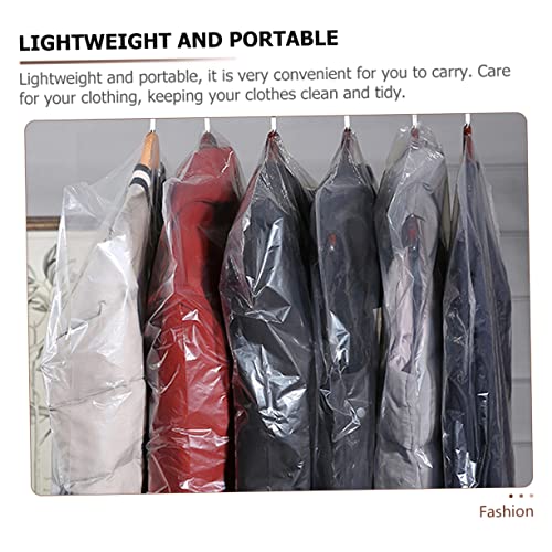 Healifty 100pcs Hanging Garment Bags Reusable Clothes Covers for Clothing Shop Dustproof and Suit Protectors for Travel and Storage3