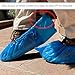 Buena Goods 100 Pack Extra Large Disposable Blue Boot and Shoe Covers - Indoor Reusable Waterproof Shoe Covers Disposable - Booties with Non Slip Treads - Fits US Men's Size 14 and Women's 16 Size