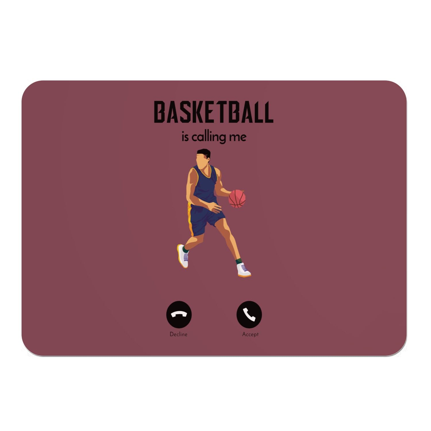 Sets de table liège souples grand format rouge motif basketball américain