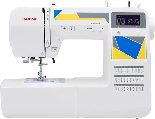 Janome MOD-30máquina de coser con 30puntos integrados alimentador, 3 ojales de un solo paso, botones y accesorios