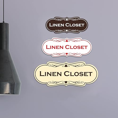 Miniatura 2 de Letrero de armario de lino de diseñador (oro negro) - Mediano