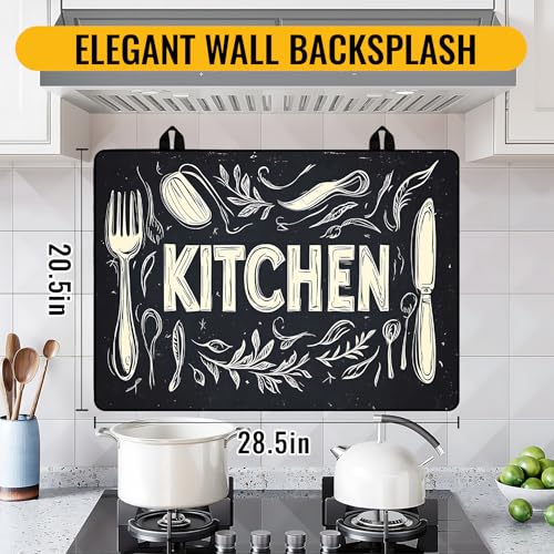 Image of Stove Top Cover for Electric Stove,Glass Stove Top Cover, Heat Resistant Glass Cooktop Cover, Stovetop Protector, Kitchen Decor, Dish Drying Mats Cover for Ceramic Washer Top 28.5x20.5 inch
