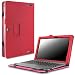 ASUS Transformer Book T100HA Case, Infiland Premium PU Leather Keyboard Portfolio Stand Cover Case For ASUS Transformer Book T100HA 10.1" Laptop (2015 New Released Only)- Red