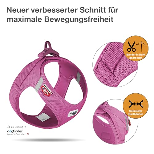 Vest Harness curli Clasp Air-Mesh Fuchsia S