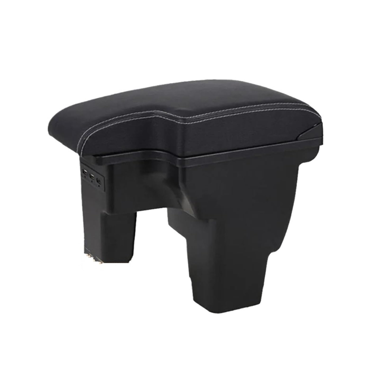 REOKIP Car Armrest Box Central Store Content Storage Box For Ford For Focus III MK3 Car Arm Rest Box(A3 Black White line)
