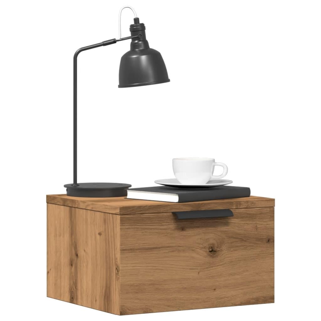 vidaXL 1/2x Comodino a Muro Mobile Multifunzionale 34x30x20 cm Colori Diversi