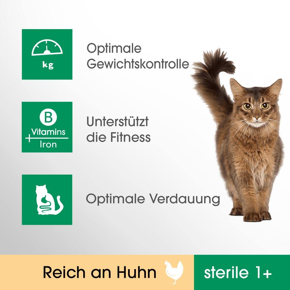 PERFECT FIT Katze Beutel Sterile Adult 1+ mit Huhn 3 x 2,8kg