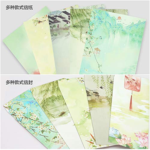 LAMEK 46 pezzi Carta da Lettere e Buste, Carta da