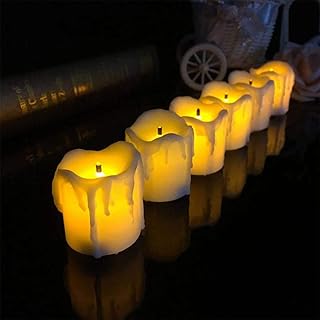 10 velas de LED simulação de velas artificiais sem chama, velas de luz amarela, velas elétricas para decoração de casa