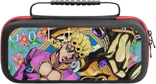 ジョジョの奇妙な冒険 switchケース スイッチ保護カバー 収納バッグ Switch対応ハードケーススイッチ 防塵 防汚 防水 耐衝撃 20枚収納ジョイコン全面保護 着脱簡単